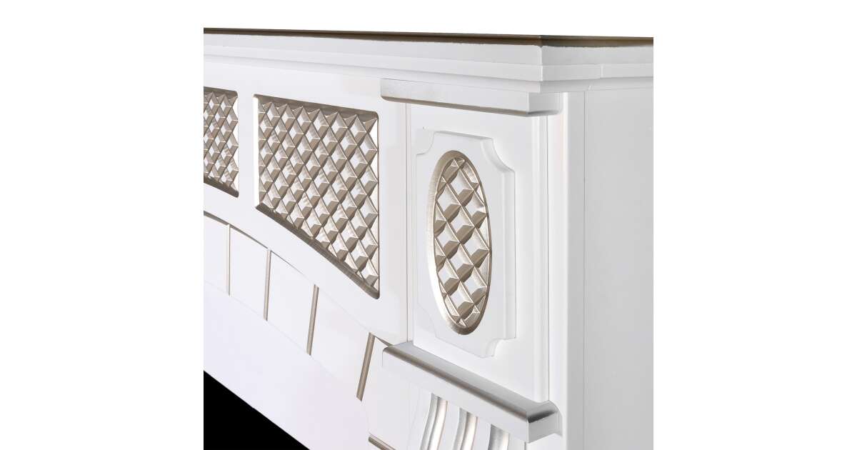 Semineu electric Amsterdam alb & Meridian, Art Flame, 1120x1150x300 mm, 2000W - imagine 5